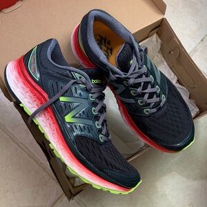 New Balance Foam Freah Red Gray Neon Green Shoes